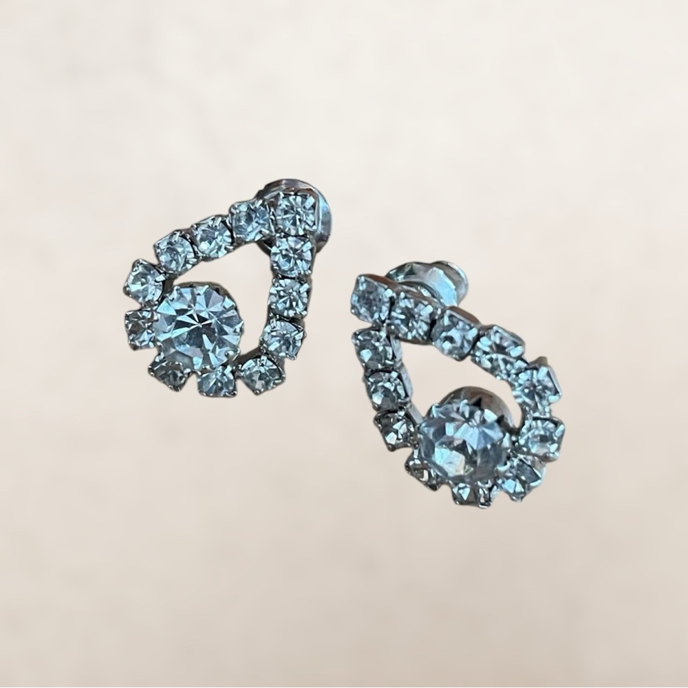 Sparkling Silver Crystal Earrings